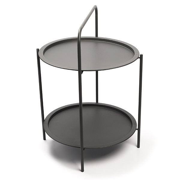 Pro Garden Bijzettafel tuin | Pro Garden | 2 lagen (Ø 50 x 66 cm, Donkergrijs) X99000270 K170104970 - 1