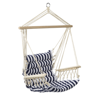 Pro Garden Hangstoel | Pro Garden | 100 x 53 cm (Spreidstok, Armleuningen, Blauw/Wit) X39500420 K170104958 - 1