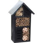 Insectenhotel | Gardalux | 5 kamers | Huis met metalen dak (Solitaire bijen, lieveheersbeestjes, vlinders, torren en oorwormen)