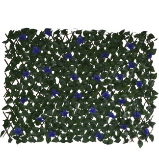 Pro Garden Kunsthaag | Pro Garden | 90 x 180 cm (Klimop, Paarse bloemen) CX4000030 K170104798 - 1