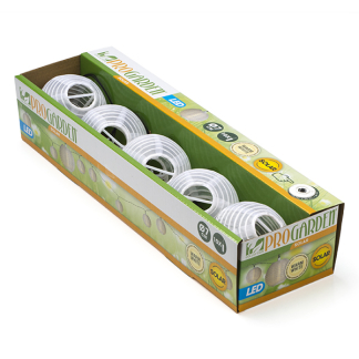 Pro Garden Lampionnen slinger | Pro Garden (10 leds, Solar, Schemersensor, 4.5 meter, Wit) DX9200520 K150101099 - 1