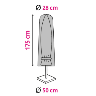 Pro Garden Parasolhoes | Pro Garden | 175 x Ø 28/50 cm (Tot 3 meter, Polyester, PU coating) FC4630000 K170103118 - 1