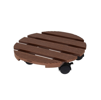 Pro Garden Plantentrolley | Pro Garden | Ø 29 cm (Hout, Bruin, Rond, Max. 100 kg, 4 wielen) X64000050 K170130272 - 1