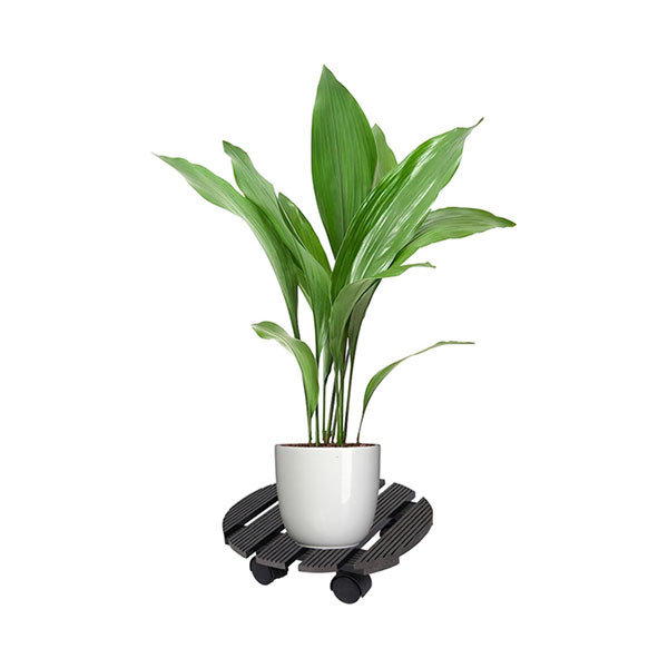 Pro Garden Plantentrolley | Pro Garden | Ø 29 cm (Hout, Grijs, Rond, Max. 100 kg, 4 wielen) X64000040 K170130271 - 2