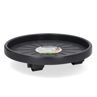 Pro Garden Plantentrolley | Pro Garden | Ø 30 centimeter (Kunststof, Rond, Binnen/buiten, Max. 50 kg, 4 wielen, Antraciet) 029000060 K170105371