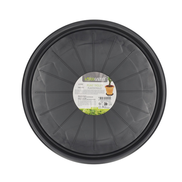 Pro Garden Plantentrolley | Pro Garden | Ø 30 cm (Kunststof, Rond, Binnen/buiten, Max. 50 kg, 4 wielen, Antraciet) 029000060 K170105371 - 5
