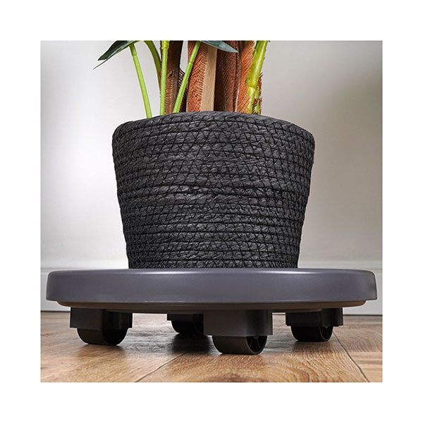 Pro Garden Plantentrolley | Pro Garden | Ø 30 cm (Kunststof, Rond, Binnen/buiten, Max. 50 kg, 4 wielen, Antraciet) 029000060 K170105371 - 4