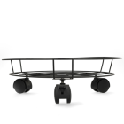 Pro Garden Plantentrolley | Pro Garden | Ø 31.5 centimeter (Metaal, Rond, Binnen/buiten, Max. 30 kg, 3 wielen, Zwart) VH1000430 K170105369 - 3