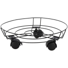 Pro Garden Plantentrolley | Pro Garden | Ø 31.5 cm (Metaal, Rond, Binnen/buiten, Max. 30 kg, 3 wielen, Zwart) VH1000430 K170105369 - 1