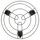 Pro Garden Plantentrolley | Pro Garden | Ø 31.5 cm (Metaal, Rond, Binnen/buiten, Max. 30 kg, 3 wielen, Zwart) VH1000430 K170105369 - 2