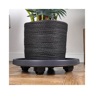 Pro Garden Plantentrolley | Pro Garden | Ø 35 centimeter (Kunststof, Rond, Binnen/buiten, Max. 50 kg, 4 wielen, Antraciet) 029000070 K170105372 - 4