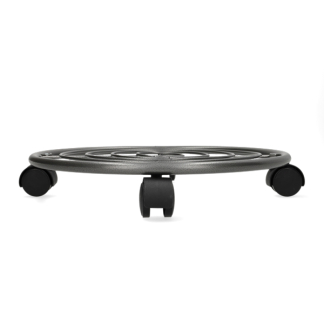 Pro Garden Plantentrolley | Pro Garden | Ø 35 centimeter (Metaal, Rond, Binnen/buiten, Max. 15 kg, 4 wielen, Grijs) C37209620 K170105370 - 3