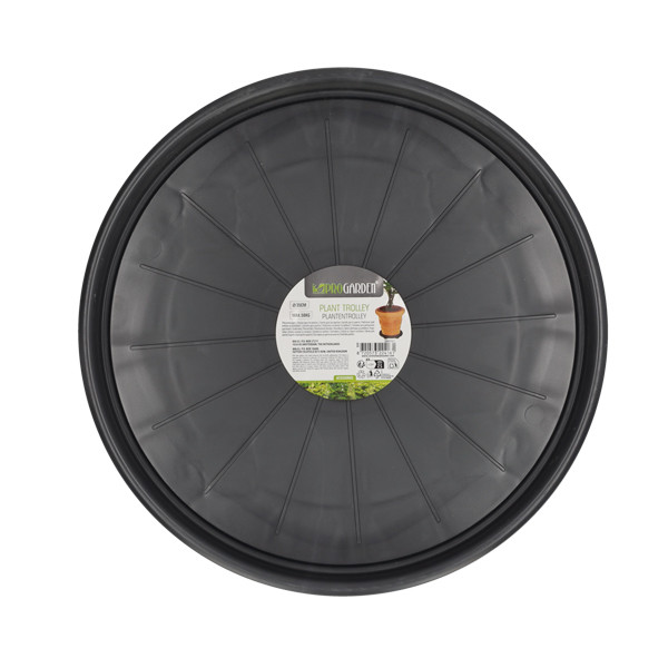 Pro Garden Plantentrolley | Pro Garden | Ø 35 cm (Kunststof, Rond, Binnen/buiten, Max. 50 kg, 4 wielen, Antraciet) 029000070 K170105372 - 5