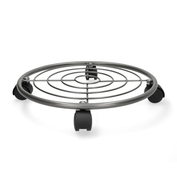 Pro Garden Plantentrolley | Pro Garden | Ø 35 cm (Metaal, Rond, Binnen/buiten, Max. 15 kg, 4 wielen, Grijs) C37209620 K170105370 - 1