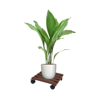 Pro Garden Plantentrolley | Pro Garden | 29 x 29 cm (Hout, Bruin, Vierkant, Max. 100 kg, 4 wielen) X64000070 K170130274 - 2