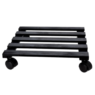 Pro Garden Plantentrolley | Pro Garden | 35 x 35 cm (Hout, Vierkant, Max. 50 kg, 4 wielen, Zwart) CR1001670 K170105368 - 1