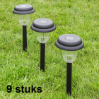 Pro Garden Prikspots - Pro Garden (LED, Solar, 9 stuks) DT2100370 K150101095 Pro Garden Prikspots - Pro Garden (LED, Solar, 9 stuks) DT2100370 K150101095