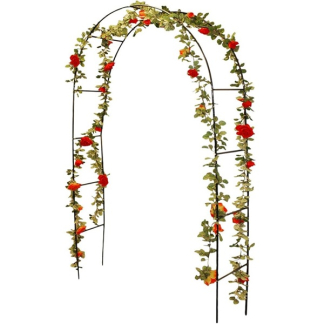 Pro Garden Rozenboog | Pro Garden | 140 x 36 x 240 centimeter (Metaal, Zwart) X61250000 K170105395 - 2