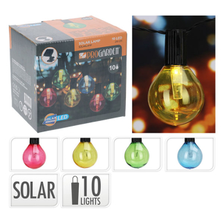 Pro Garden Solar lichtsnoer | ProGarden | 4.7 meter (10 leds, Gekleurd) AF5600130 K170106010 - 2