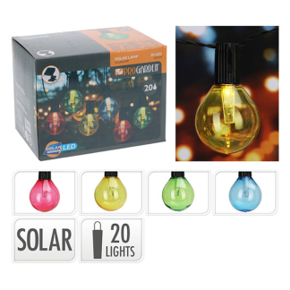 Pro Garden Solar lichtsnoer | ProGarden | 7.7 meter (20 leds, Gekleurd) AF5600140 K170106011 - 2