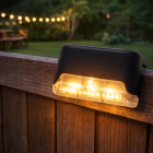 Pro Garden Solar wandlamp | ProGarden | 4 stuks | 8 x 4 x 4.5 centimeter (Kunststof, Zwart) DX9954050 K170106015 - 6