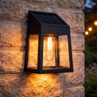 Pro Garden Solar wandlamp | ProGarden | 9 x 63 x 13 centimeter (Kunststof, Zwart) DX9954030 K170106014 - 5