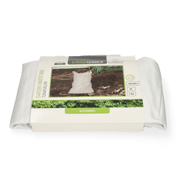 Pro Garden Tuinafvalzak | Pro Garden | 80 liter | 4 stuks (Afsluitkoord, Vinyl, Wit) C23000020 K170105409 - 3