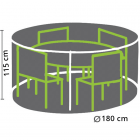 Pro Garden Tuinsethoes | Rond | Ø 180 x 115 cm (Polyester, PU coating, Zwart) FC4630050 K170102249 Pro Garden Tuinsethoes | Rond | Ø 180 x 115 cm (Polyester, PU coating, Zwart) FC4630050 K170102249