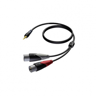 Procab 2 x XLR (m) naar jack 3.5 mm kabel | Procab | CLA712 | 3 meter (Stereo, Gebalanceerd, 100% koper) PB80054 K010412033 - 1