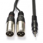 Procab 2x XLR (m) naar jack 3.5 mm kabel - Procab - 1.5 meter (Stereo) CAB712/1.5 PB07335 K010307244 Procab 2x XLR (m) naar jack 3.5 mm kabel - Procab - 1.5 meter (Stereo) CAB712/1.5 PB07335 K010307244