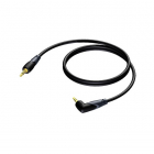 3.5 mm jack kabel | Procab | 1.5 meter (Stereo, Verguld, 100% koper, Haaks)