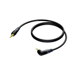 Procab 3.5 mm jack kabel | Procab | 1.5 meter (Stereo, Verguld, 100% koper, Haaks) PB80060 K010412024 - 