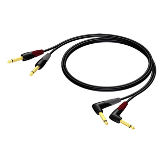 Procab 6.35 mm jack kabel | M → M  | Procab | CLA603 | 3 m (Mono, Haaks, Verguld, 100% koper, 2-polig) PB60170 K010411176