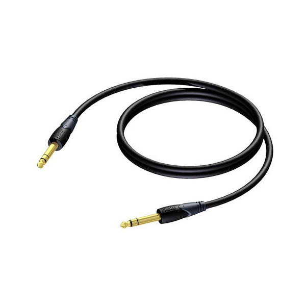 Procab 6.35 mm jack kabel | M ↔ M | Procab | CLA610 | 1.5 meter (Stereo, Verguld, 100% koper, 3-polig) PB80009 K010412036 - 1