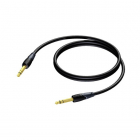 6.35 mm jack kabel | Procab | 1.5 meter (Stereo, Verguld, 100% koper)
