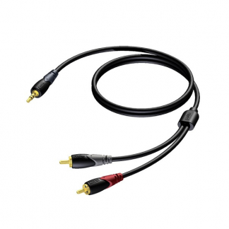 Procab Tulp naar jack 3.5 mm kabel | Procab | 1.5 meter (Stereo, Verguld, 100% koper) PB80047 K010412026 - 
