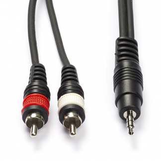 Procab Tulp naar jack 3.5 mm kabel - Procab - 5 meter (Stereo) CAB711/5 PB07325 K010301315 - 1