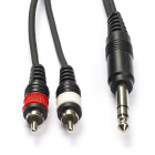Procab Tulp naar jack 6.35 mm kabel | Procab | 1.5 meter (Stereo) CAB719/1.5 PB07375 K010301347