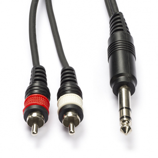 Procab Tulp naar jack 6.35 mm kabel | Procab | 3 meter (Stereo) CAB719/3 PB07380 K010301348 - 