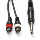 Procab Tulp naar jack 6.35 mm kabel - Procab - 3 meter (Mono) CAB715/3 PB07360 K010301331