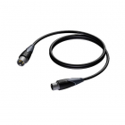 XLR kabel (m/v) | Procab | 10 meter (Gebalanceerd, Stereo, 3-pins)