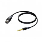 XLR (m) naar jack 6.35 mm kabel | Procab | 1.5 meter (Stereo, Gebalanceerd, 100% koper)