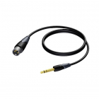XLR (m) naar jack 6.35 mm kabel | Procab | CLA724 | 1.5 meter (Stereo, Gebalanceerd, 100% koper)