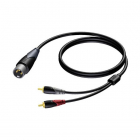 Procab XLR naar Tulp kabel (m/m) | Procab | 1.5 meter (Gebalanceerd, Stereo, 100% koper) PB80025 K010412062