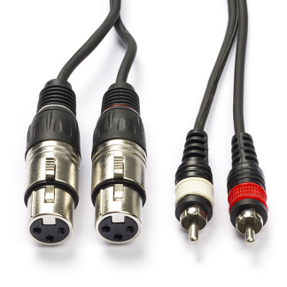 Procab XLR naar Tulp kabel (v/m) | Procab | 1.5 meter (Dubbel, Ongebalanceerd, Mono) CAB705/1.5 PB07255 K010307420 - 