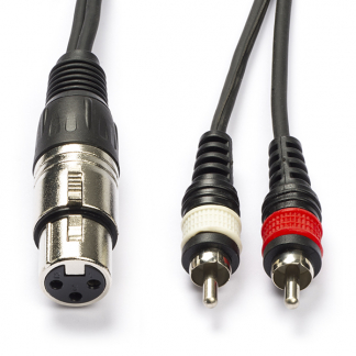 Procab XLR naar Tulp kabel (v/m) | Procab | 3 meter (Ongebalanceerd, Mono) CAB704/3 PB07250 K010307415 - 