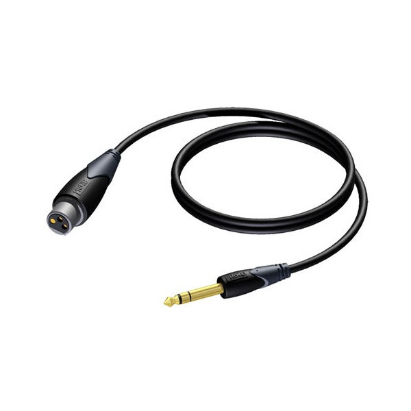 Procab XLR naar jack 6.35 mm kabel | V ↔ M | Procab | CLA723 | 1.5 meter (Stereo, Gebalanceerd, 100% koper) PB80070 K010412042 - 1