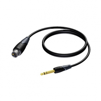 Procab XLR (v) naar jack 6.35 mm kabel | Procab | 1.5 meter (Stereo, Gebalanceerd, 100% koper) PB80070 K010412042 - 