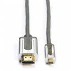 Profigold Micro HDMI naar HDMI kabel | Profigold | 2 meter (4K@30Hz, Verguld) PROV1702 K010104015 Profigold Micro HDMI naar HDMI kabel | Profigold | 2 meter (4K@30Hz, Verguld) PROV1702 K010104015