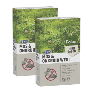 Onkruid en mos verwijderaar gazon | Pokon | 100 m² (Korrels, 5500 gram)